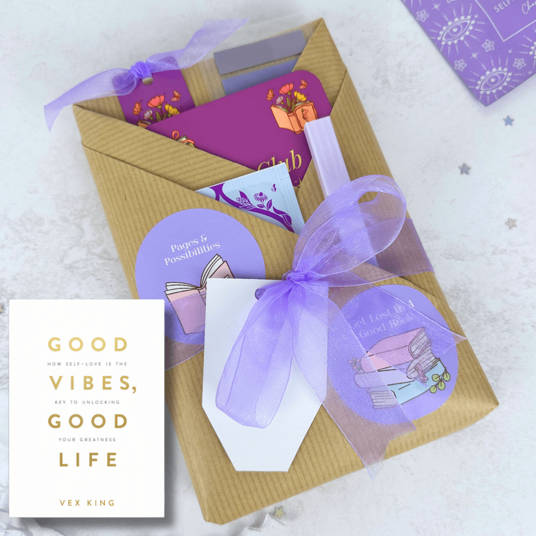 Good Vibes, Good Life by Vex King - Productive Reading Gift Wrapped Book - EOS BOX