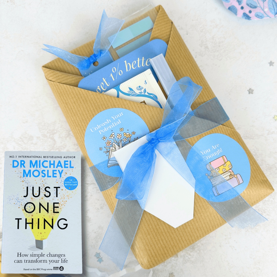 Just One Thing by Dr Michael Mosley - Productive Reading Gift Wrapped Book - EOS BOX