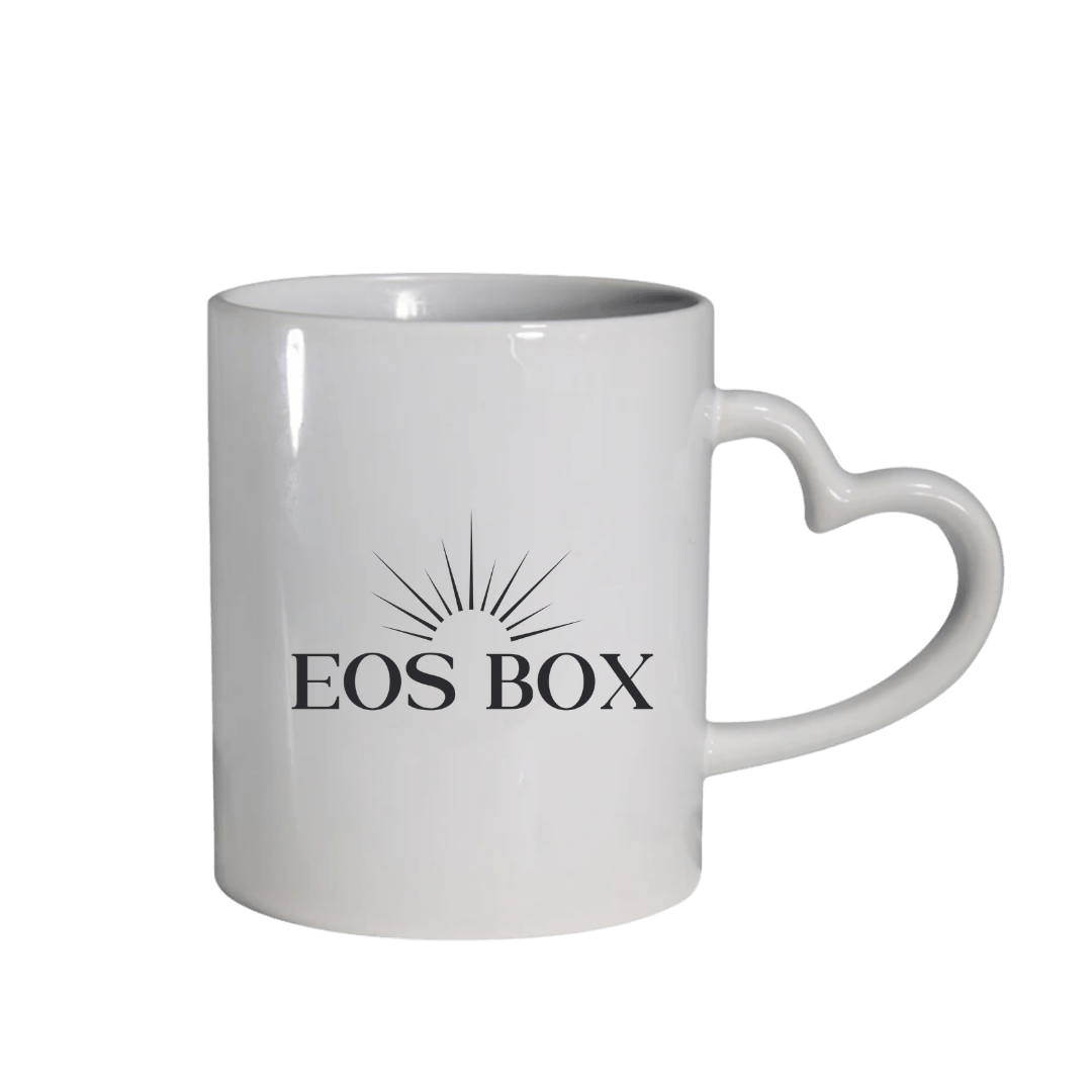 Branded Custom Heart Handle Mug - EOS BOX
