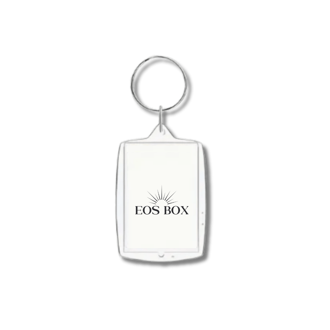 Branded Plastic Printed Keyring (5.5cm x 4cm) - EOS BOX