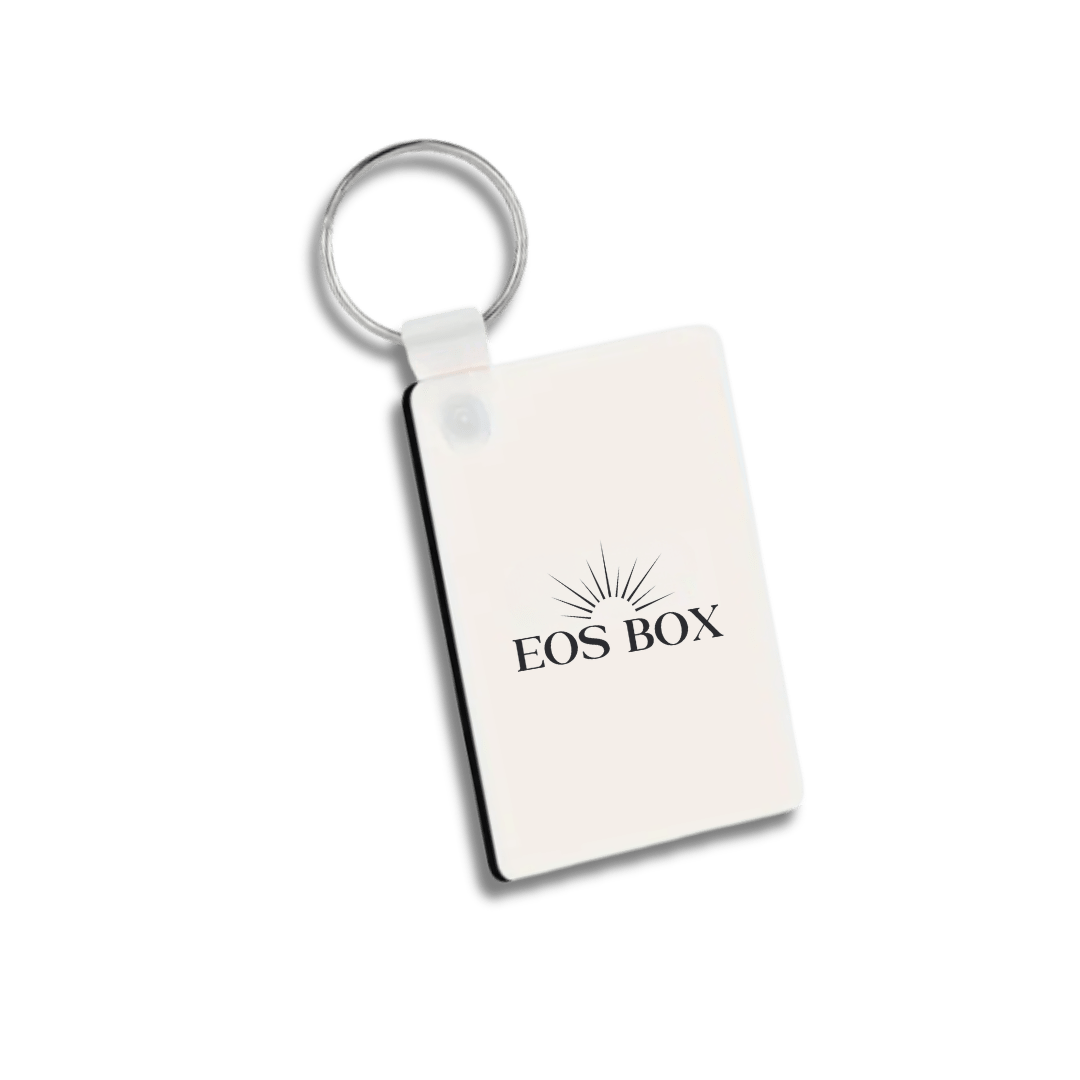 Branded Wooden Base Keyring (6cm x 4cm) - EOS BOX