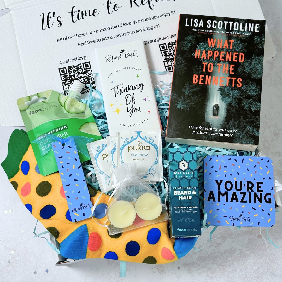 Get Well Soon Gift Box with Lisa Scottoline Book - Refresh By G