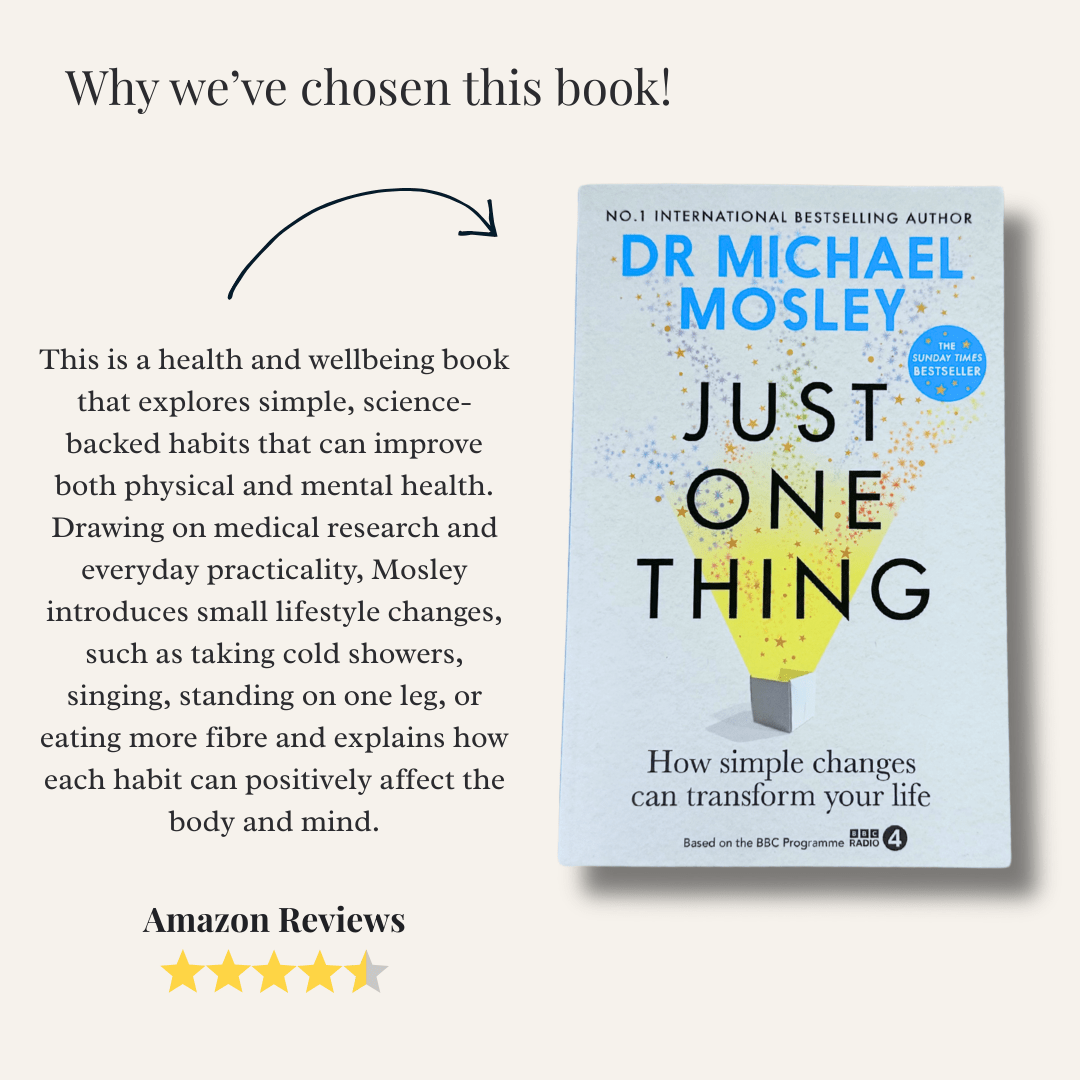 Just One Thing by Dr Michael Mosley - Productive Reading Gift Wrapped Book - EOS BOX
