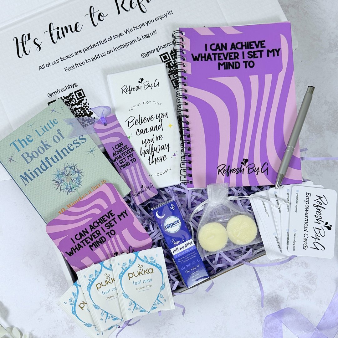 'The Original' Self Development Gift Box with Mindfulness Book - Purple Edition - EOS BOX