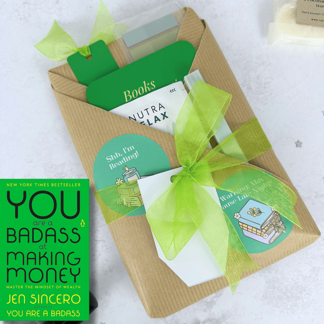 You Are A Badass at Making Money by Jen Sincero - Productive Reading Gift Wrapped Book - EOS BOX
